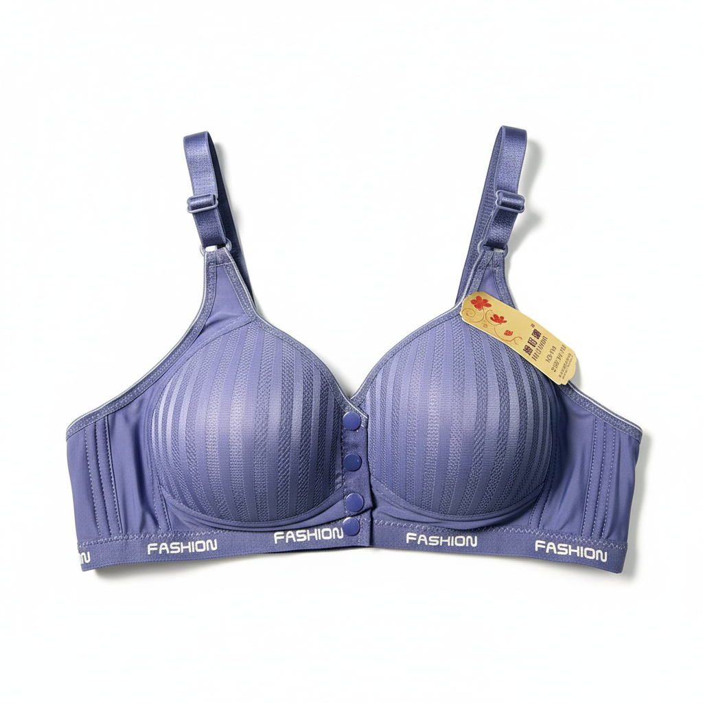 Ultra-Comfort Padded Button Bra — Pack of 3