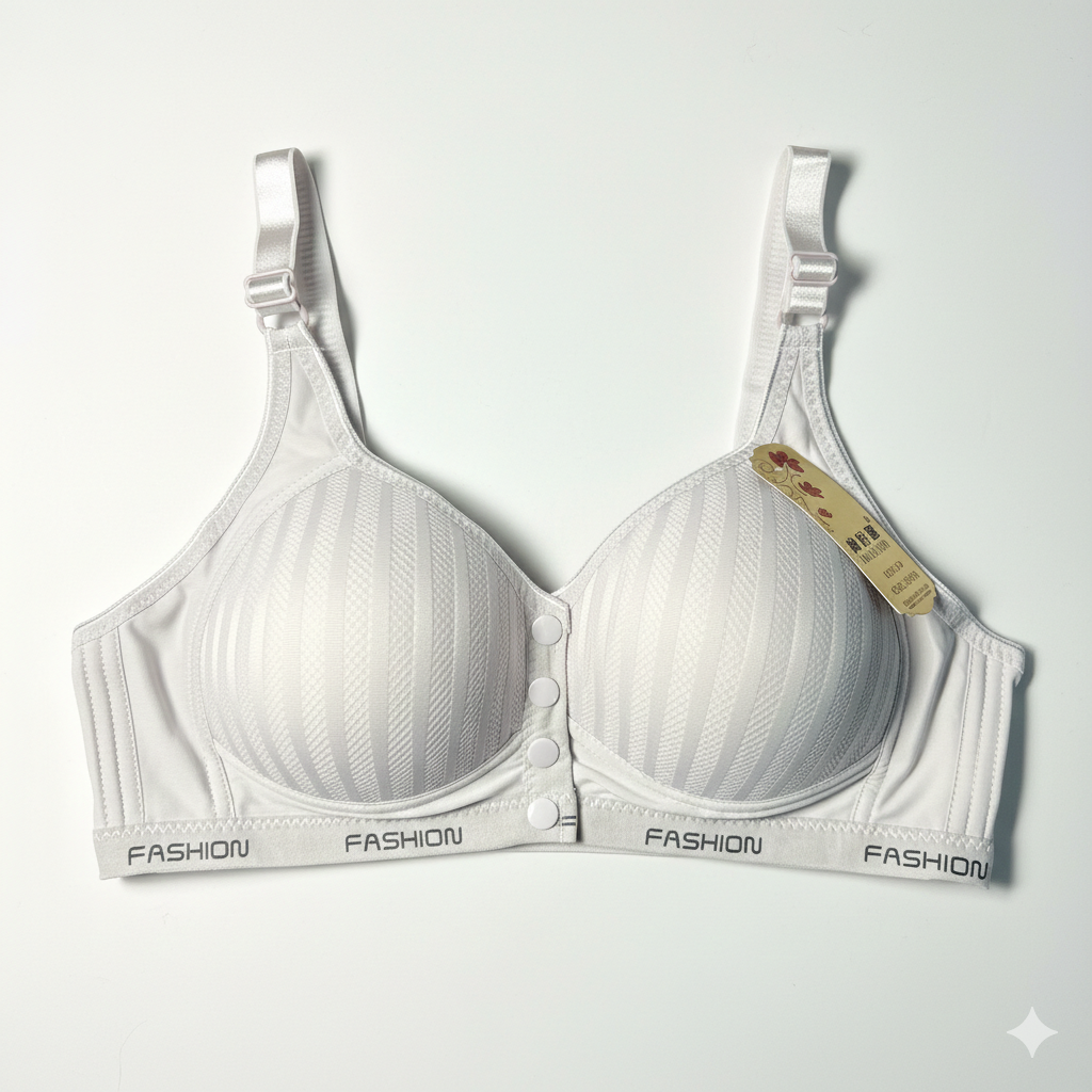 Ultra-Comfort Padded Button Bra — Pack of 3